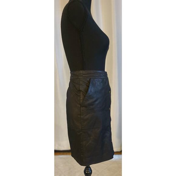 Coster Copenhagen Lamb Leather Skirt Size EU 36 Black - Picture 6 of 10